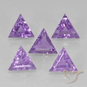 Gemas de Amatista Violeta medio natural de 2.92 ct, Trillón, VS