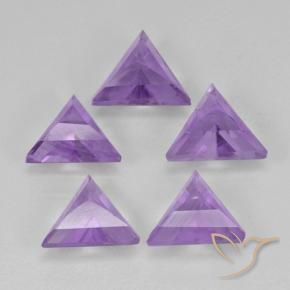 Gemas de Amatista Violeta medio natural de 2.92 ct, Trillón, VS