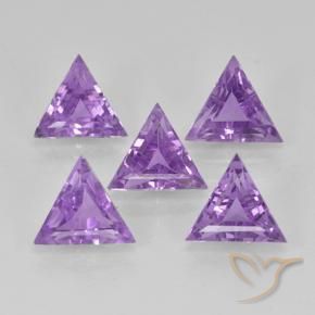 Gemas de Amatista Violeta medio natural de 2.81 ct, Trillón, VS