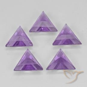 Gemas de Amatista Violeta medio natural de 2.81 ct, Trillón, VS