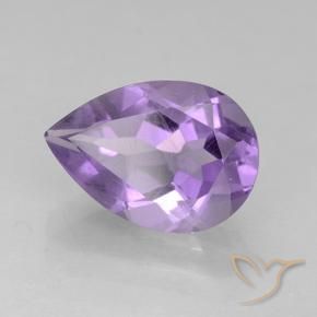 Amatista Violeta medio natural de 1.79 ct, En forma de pera, VS