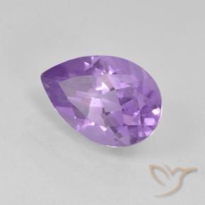 Amatista Violeta medio natural de 1.90 ct, En forma de pera, VVS-VS
