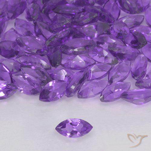 0.15ct Natural Violeta medio Amatista, Marquesa, VVS-VS
