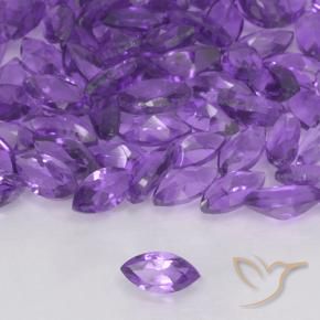 Amatista Violeta medio natural de 0.15 ct, Marquesa, VVS-VS