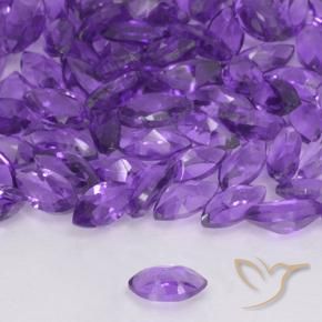 Amatista Violeta medio natural de 0.15 ct, Marquesa, VVS-VS