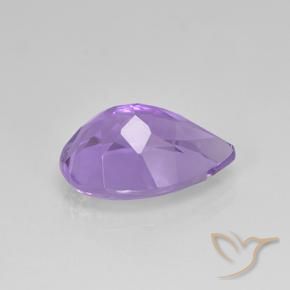 Amatista Violeta medio natural de 4.58 ct, En forma de pera, VVS-VS