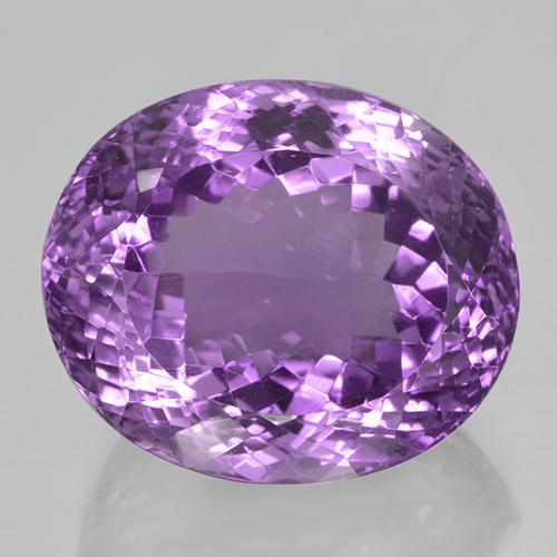 Amatista Violeta púrpura intenso natural de 42.34 ct, Corte Óvalo, VVS