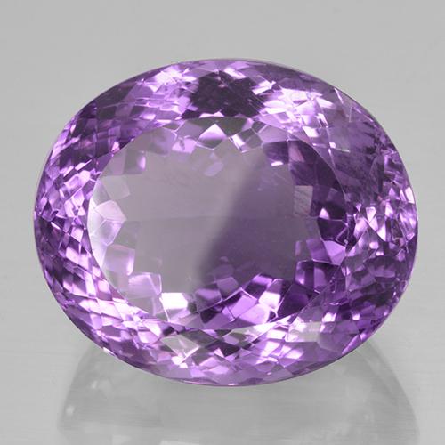 Amatista Violeta púrpura intenso natural de 42.34 ct, Corte Óvalo, VVS