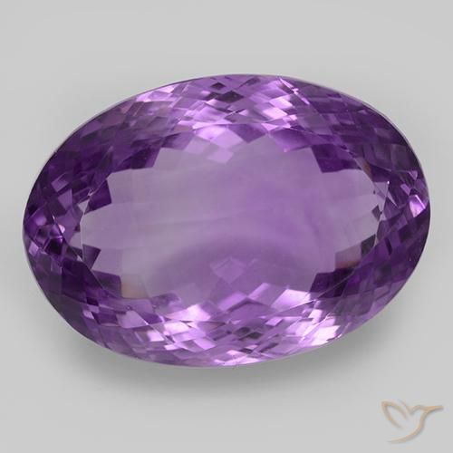 47.30ct Natural Violeta oscuro medio Amatista, Ovalada, IF