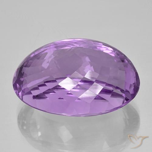 Amatista Violeta rosado natural de 52.67 ct, Ovalada, IF