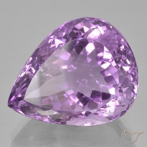 Amatista Violeta rosado natural de 41.21 ct, En forma de pera, VVS