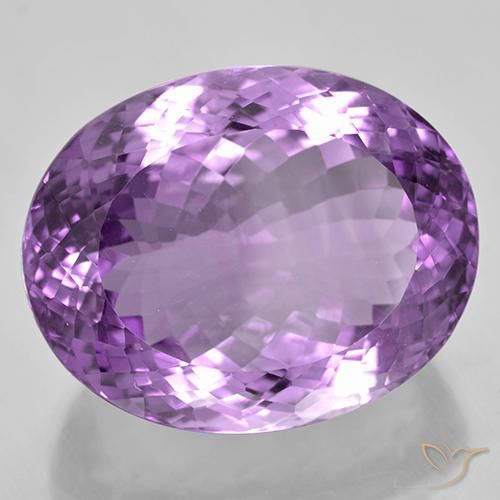 Amatista Violeta rosado natural de 52.93 ct, Ovalada, IF