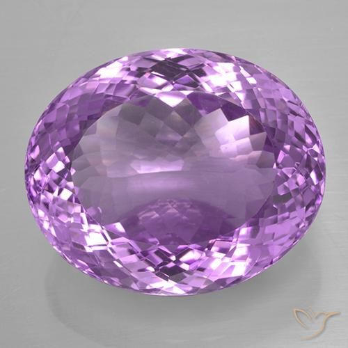 33.35ct Natural Violeta púrpura Amatista, Ovalada, IF