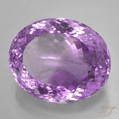Amatista Violeta púrpura natural de 33.35 ct, Ovalada, IF