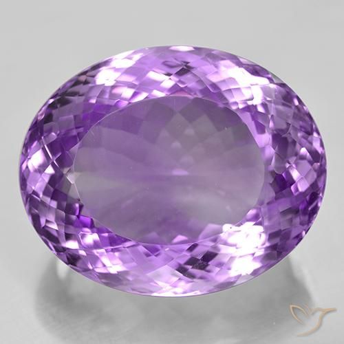 44.51ct Natural Violeta púrpura medio Amatista, Ovalada, VVS
