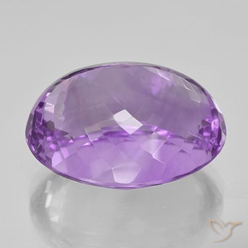 Amatista Violeta púrpura medio natural de 44.51 ct, Ovalada, VVS