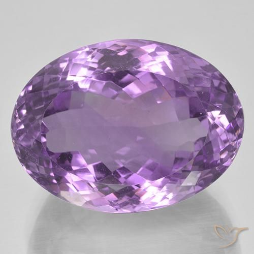 39.04ct Natural Violeta púrpura Amatista, Ovalada, IF