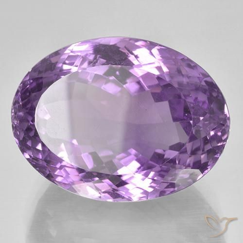 Amatista Violeta púrpura natural de 39.04 ct, Ovalada, IF