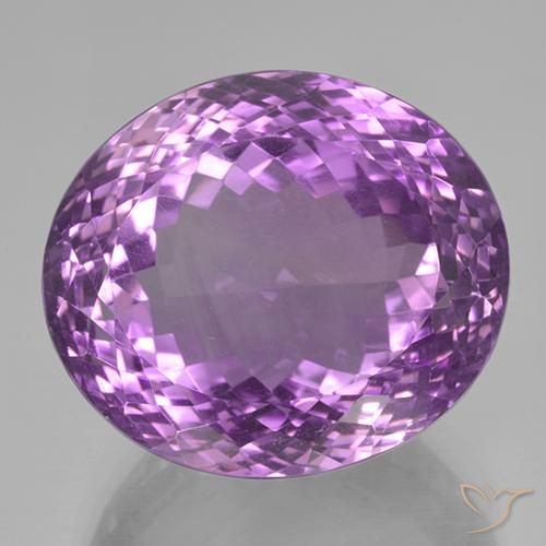 47.87ct Natural Violeta púrpura intenso Amatista, Ovalada, IF