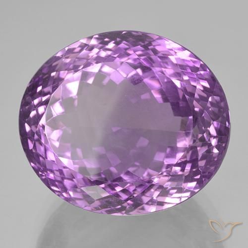 Amatista Violeta púrpura intenso natural de 47.87 ct, Ovalada, IF