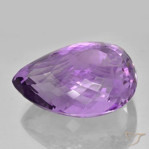 Amatista Violeta púrpura medio natural de 53.48 ct, En forma de pera, IF