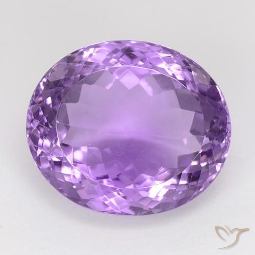 26.88ct Natural Violeta púrpura Amatista, Ovalada, IF
