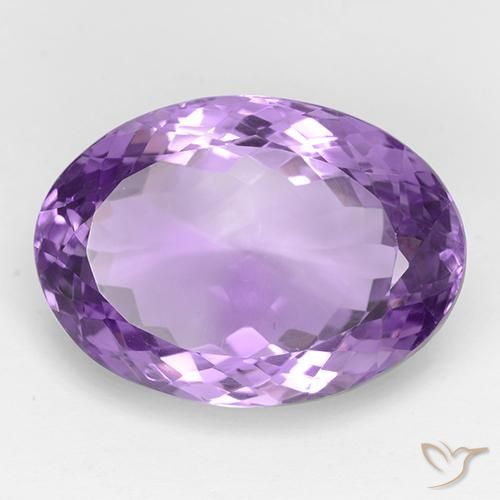 Amatista Violeta púrpura natural de 28.16 ct, Ovalada, IF