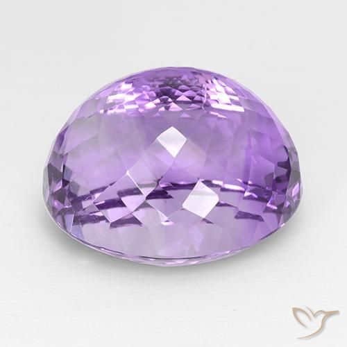 Amatista Violeta púrpura medio natural de 30.81 ct, Ovalada, IF