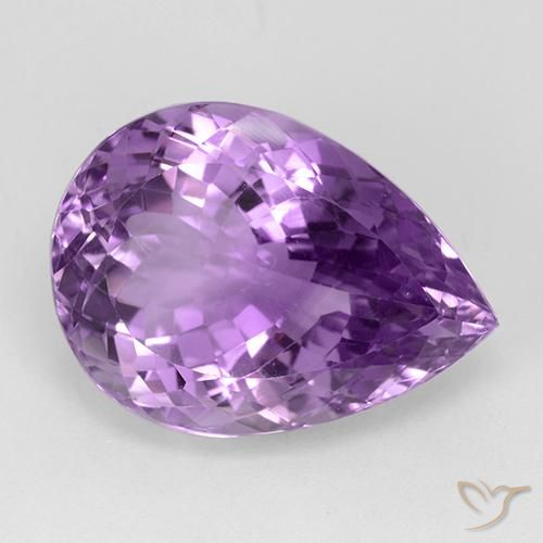 28.56ct Natural Violeta rosado Amatista, En forma de pera, IF