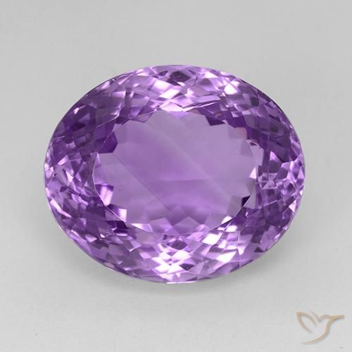 25.81ct Natural Violeta púrpura medio Amatista, Ovalada, VVS