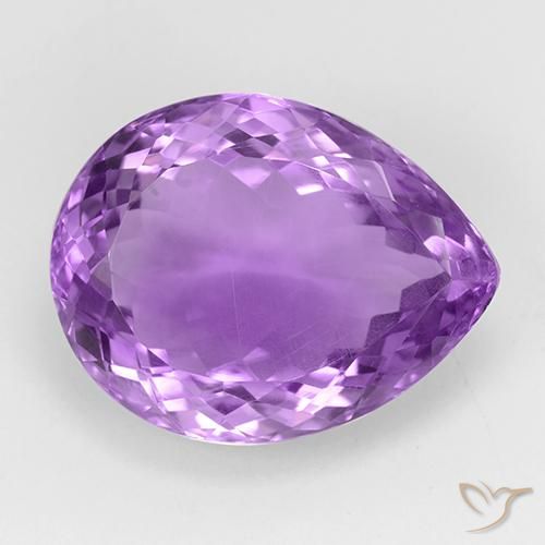 21.49ct Natural Violeta púrpura intenso Amatista, En forma de pera, VVS