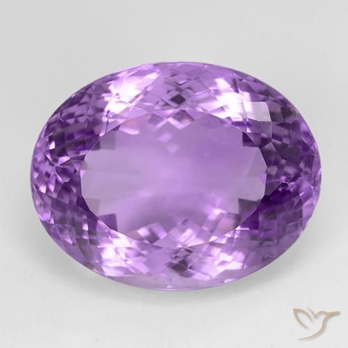 31.21ct Natural Violeta púrpura medio Amatista, Ovalada, IF