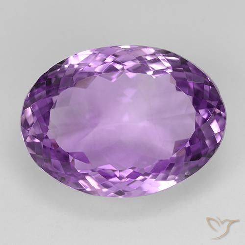 30.78ct Natural Violeta púrpura medio Amatista, Ovalada, IF
