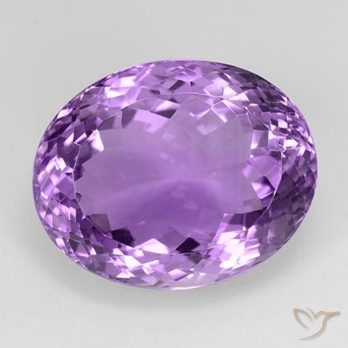 28.46ct Natural Violeta púrpura intenso Amatista, Ovalada, IF