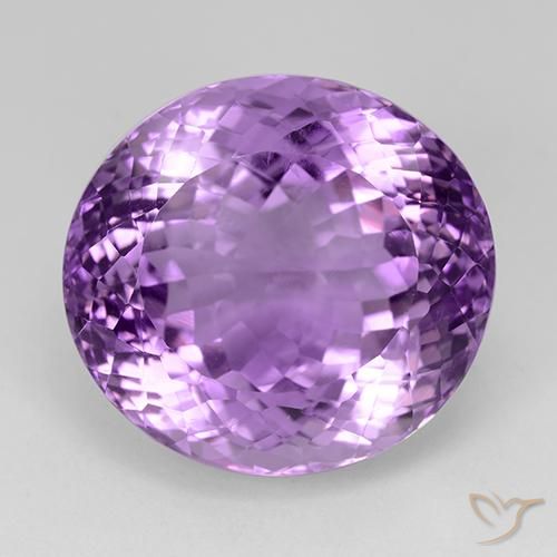 31.90ct Natural Violeta rosado Amatista, Ovalada, VVS