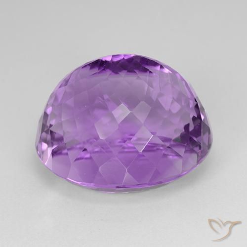 Amatista Violeta rosado natural de 31.90 ct, Ovalada, VVS