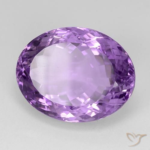 Amatista Violeta púrpura intenso natural de 29.02 ct, Ovalada, IF