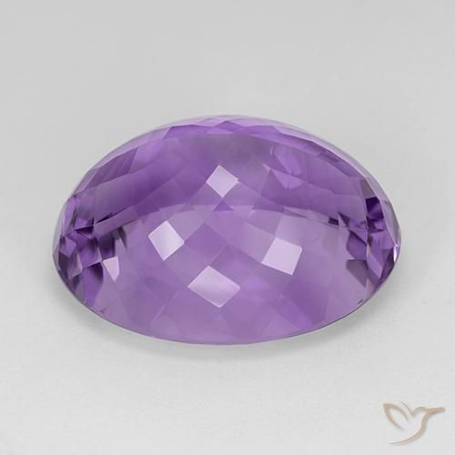 Amatista Violeta púrpura intenso natural de 29.02 ct, Ovalada, IF