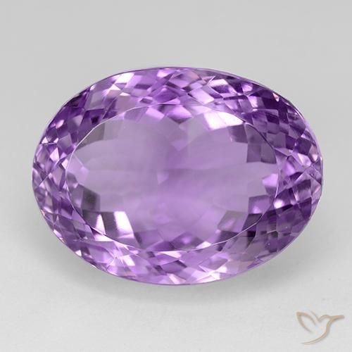 33.57ct Natural Violeta púrpura Amatista, Ovalada, IF