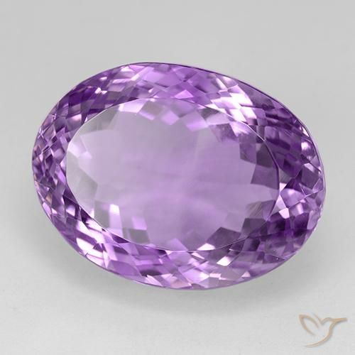 Amatista Violeta púrpura natural de 33.57 ct, Ovalada, IF