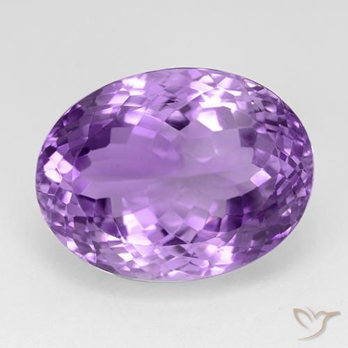 30.50ct Natural Violeta rosado Amatista, Ovalada, IF