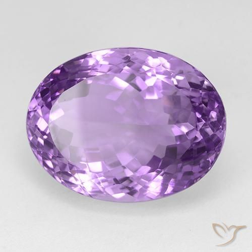 Amatista Violeta rosado natural de 30.50 ct, Ovalada, IF