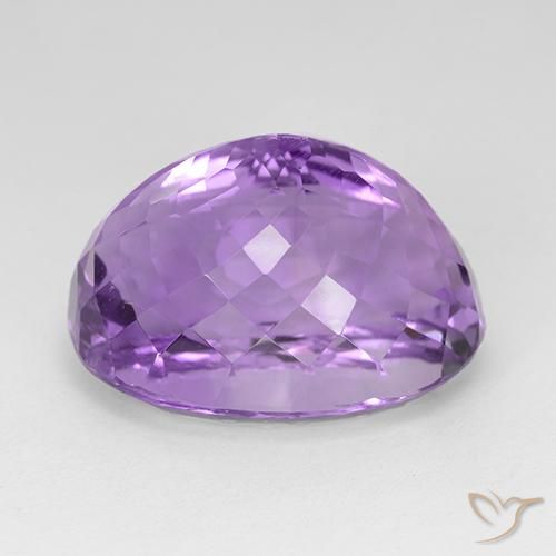 Amatista Violeta rosado natural de 30.50 ct, Ovalada, IF