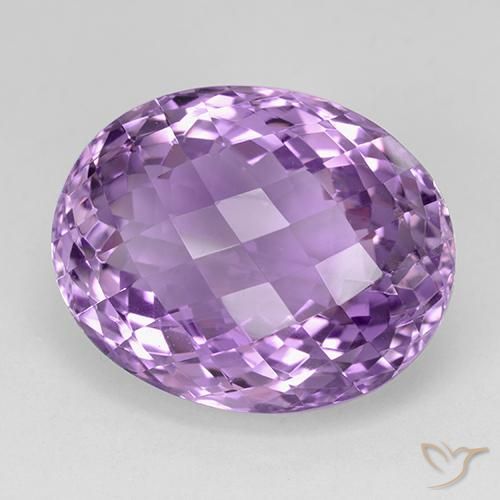 Amatista Violeta rosado natural de 26.60 ct, Ovalada, VVS