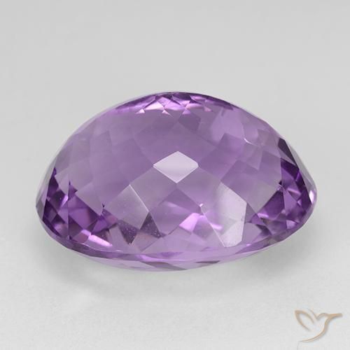 Amatista Violeta rosado natural de 26.60 ct, Ovalada, VVS