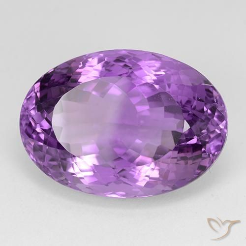 Amatista Violeta púrpura natural de 31.04 ct, Ovalada, IF