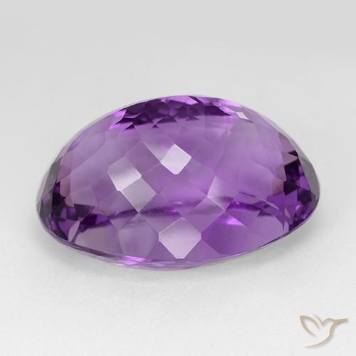 Amatista Violeta púrpura natural de 31.04 ct, Ovalada, IF