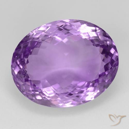 33.65ct Natural Violeta púrpura Amatista, Ovalada, VVS