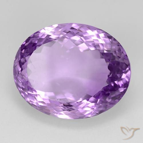 Amatista Violeta púrpura natural de 33.65 ct, Ovalada, VVS