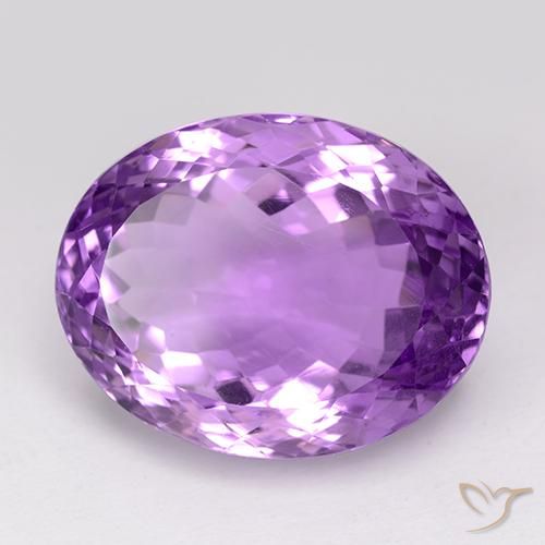 Amatista Violeta rosado natural de 25.76 ct, Ovalada, VVS